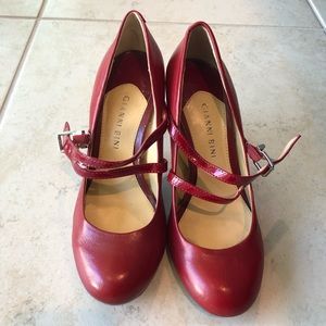 Red Leather Gianni Bini Heels